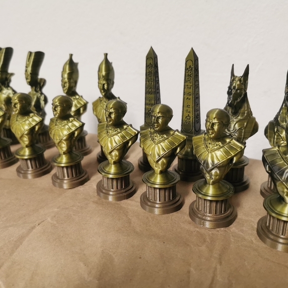 Egyptian Chess Pieces ( 32 Pieces Set- 3d Printed) - Picture 2 of 7